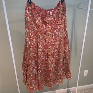 Hippie orange skirt